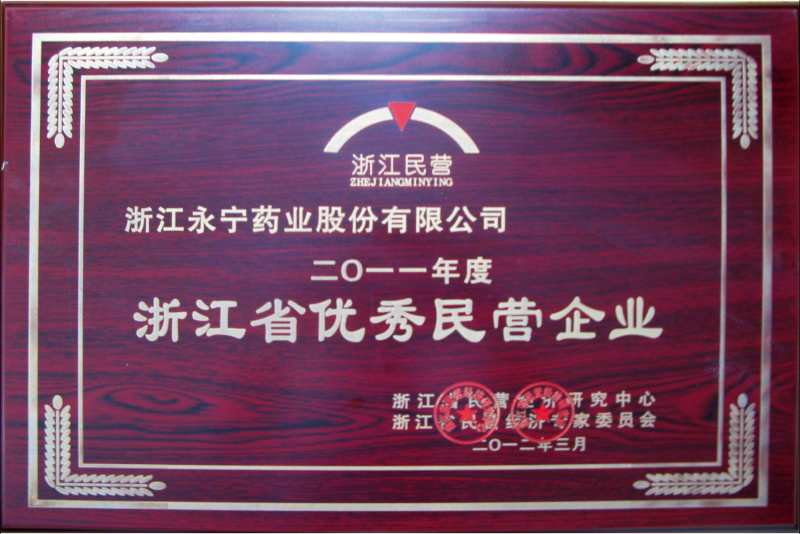浙江省優(yōu)秀民營(yíng)企業(yè)